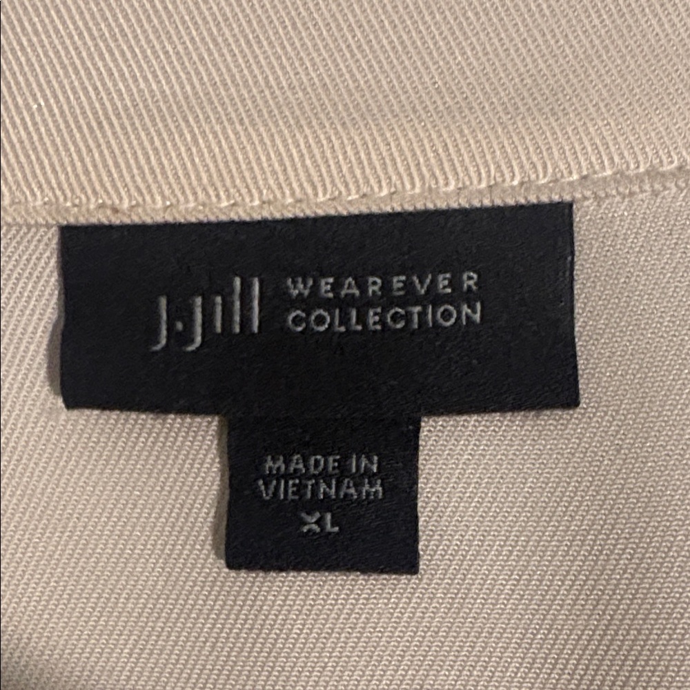 J Jill Wearever jacket, dress oatmeal with Tie Belt - Picture 6 of 8